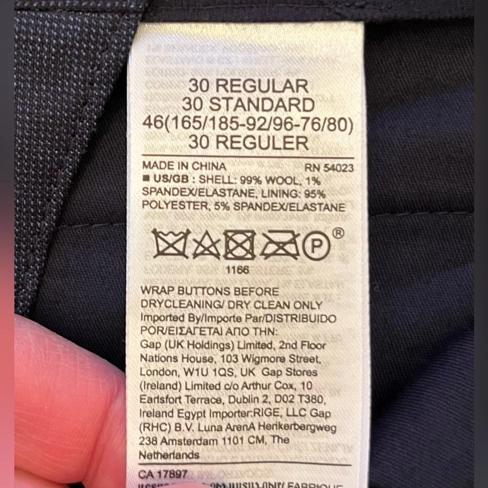 NEW Banana Republic Signature Italian Wool Nailhead Suit Pant in Navy, 30R - Picture 9 of 11